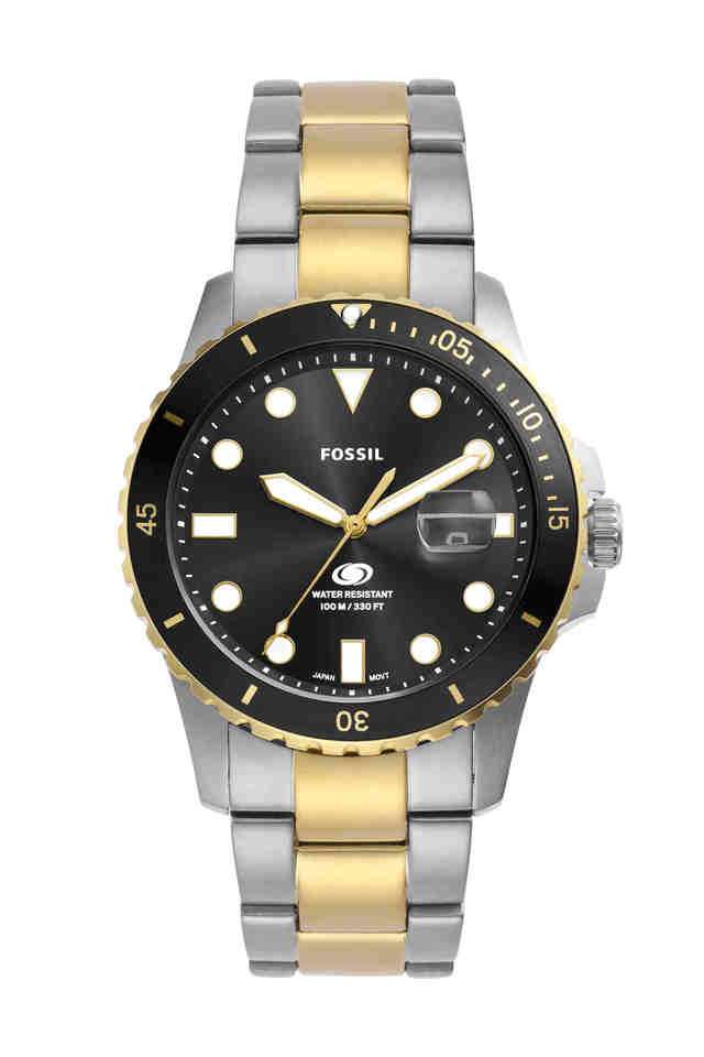 Fossil-Blue-Dive-42-mm-Black-Dial-Stainless-Steel-Analogue-Watch-For-Men---FS6031