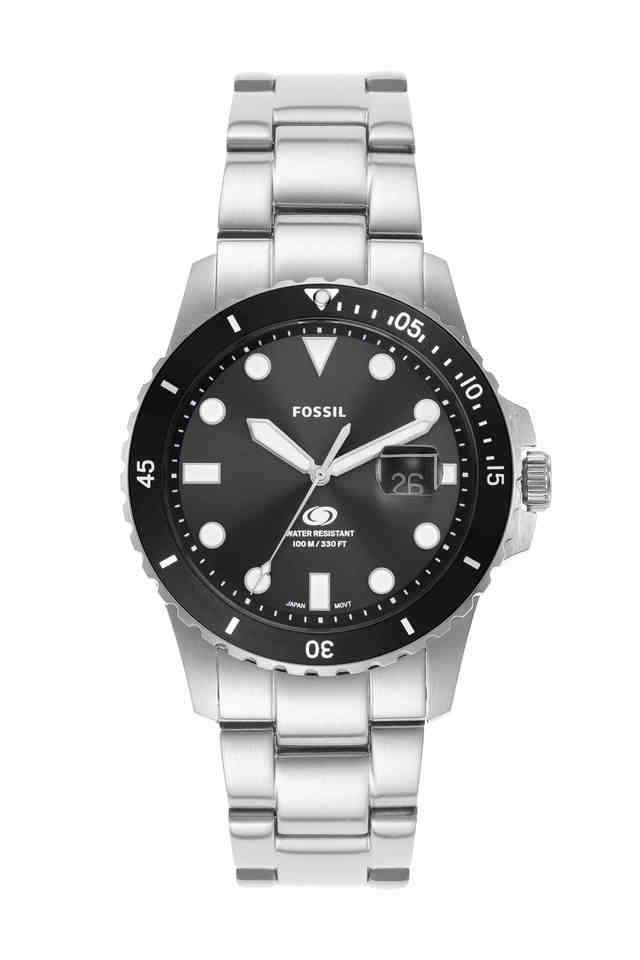Fossil-Blue-42-mm-Black-Dial-Stainless-Steel-Analogue-Watch-For-Men---FS6032