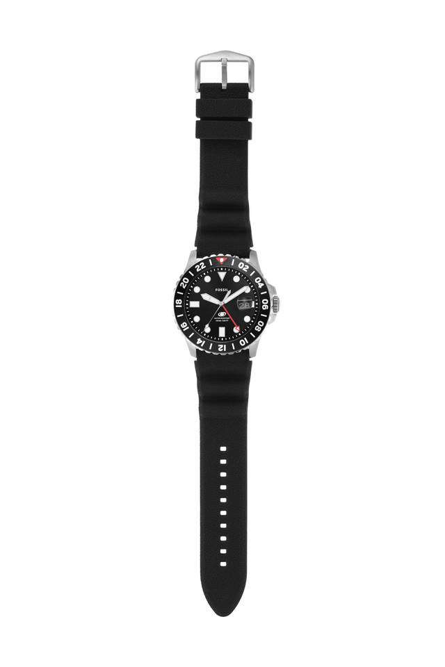 Quartz-46-mm-Black-Dial-Silicone-Analogue-Wrist-Watch-for-Men---FS6036