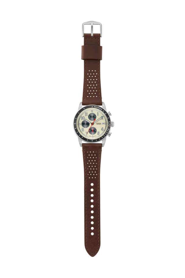 Sport-Tourer-42-mm-Beige-Dial-Leather-Chronograph-Wrist-Watch-for-Men---FS6042I