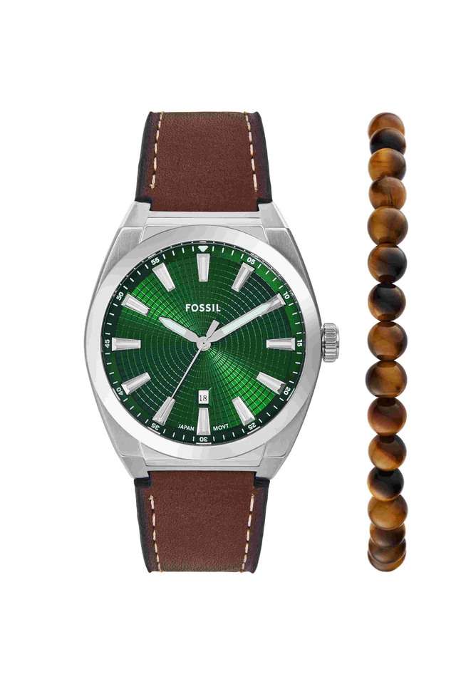 Everett-42-mm-Green-Dial-Leather-Analogue-Wrist-Watch-for-Men---FS6080SET