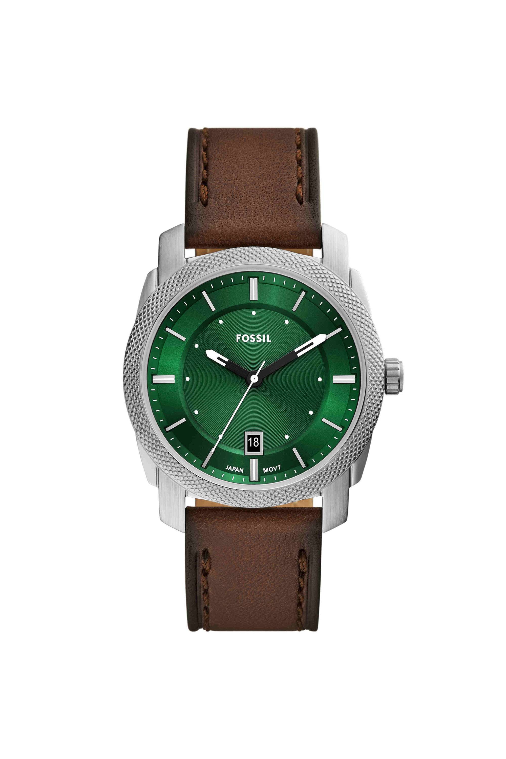 Machine-42-mm-Green-Dial-Leather-Analogue-Watch-For-Men---FS6085
