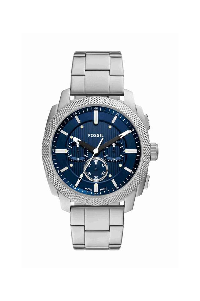 Machine-44-mm-Blue-Dial-Stainless-Steel-Chronograph-Watch-for-Men---FS6096I
