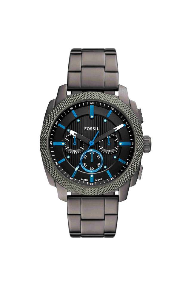 Machine-44-mm-Black-Dial-Stainless-Steel-Chronograph-Watch-for-Men---FS6098I
