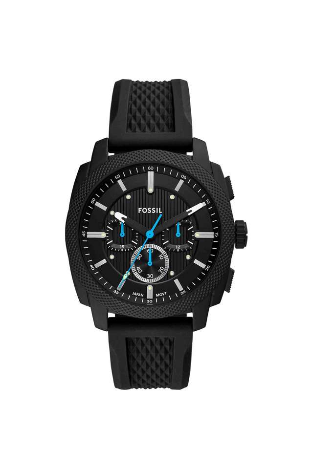 Machine-44-mm-Black-Dial-Silicone-Chronograph-Watch-for-Men---FS6099I