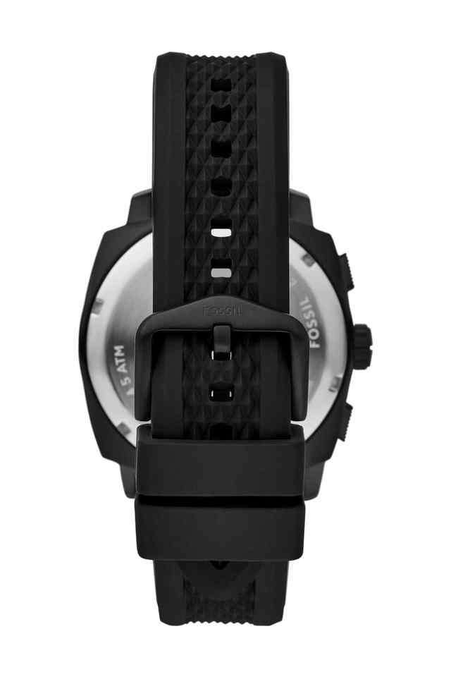 Machine-44-mm-Black-Dial-Silicone-Chronograph-Watch-for-Men---FS6099I
