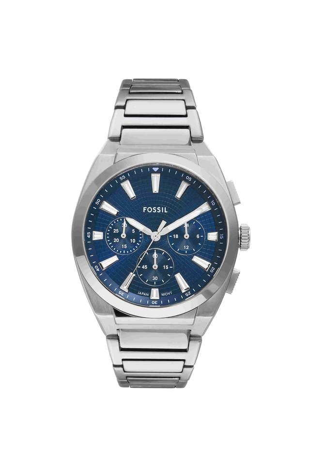 Everett-44-mm-Blue-Dial-Stainless-Steel-Chronograph-Watch-For-Men---FS6104