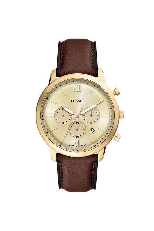 Neutra-44-mm-Gold-Dial-Leather-Chronograph-Watch-for-Men---FS6113I