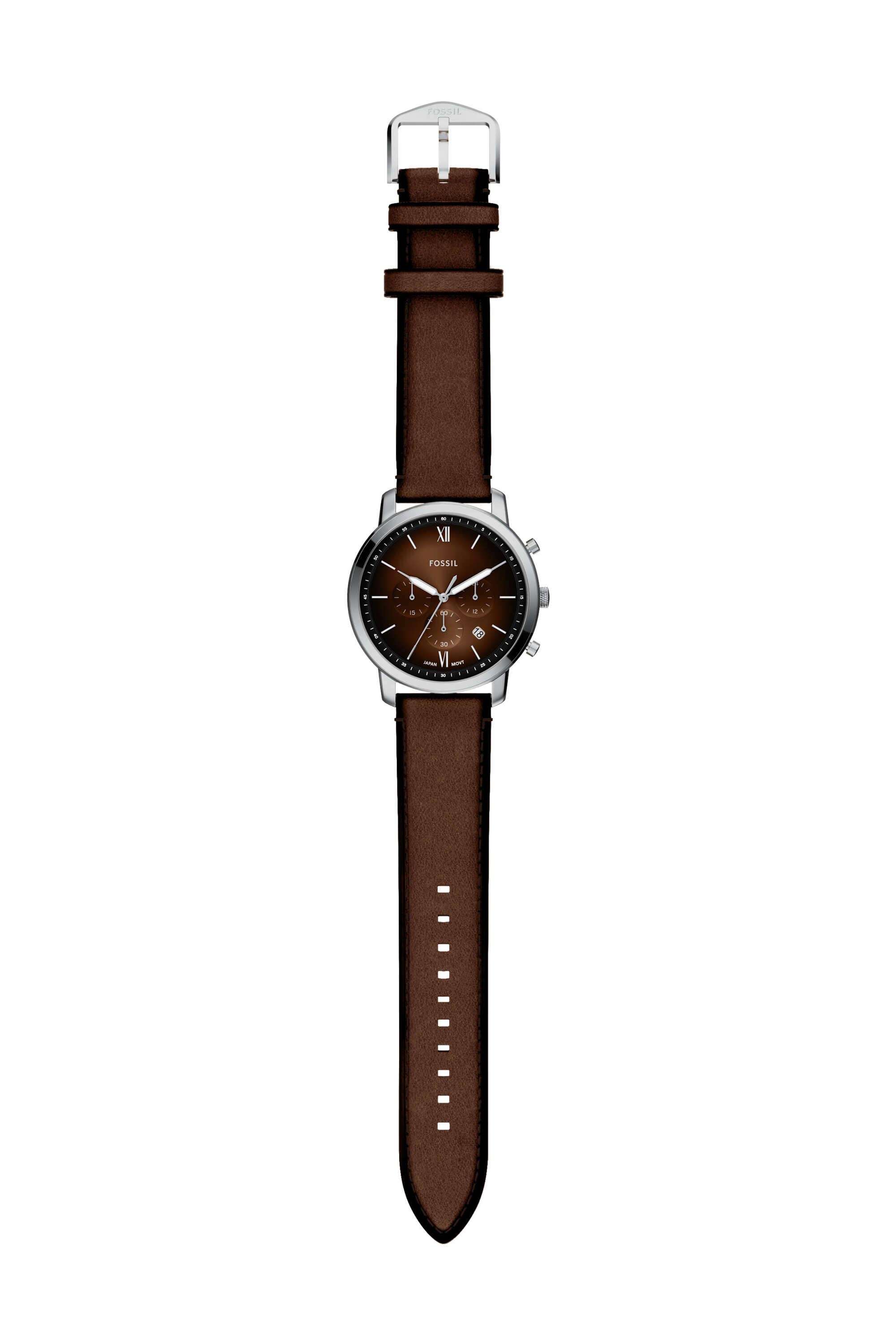 Neutra-44-mm-Brown-Dial-Leather-Chronograph-Watch-For-Men---FS6143