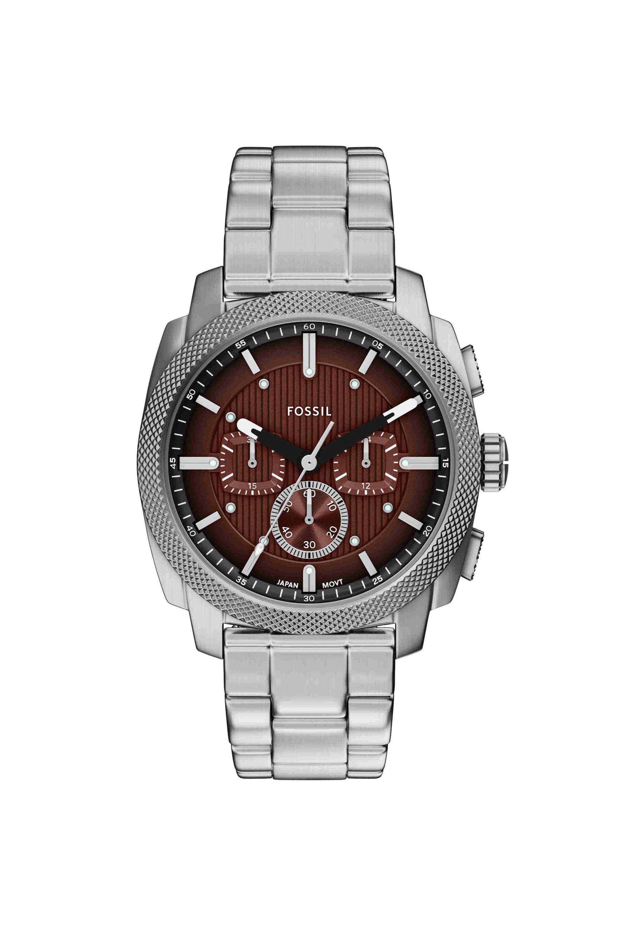 Machine-44-mm-Brown-Dial-Stainless-Steel-Chronograph-Watch-For-Men---FS6144