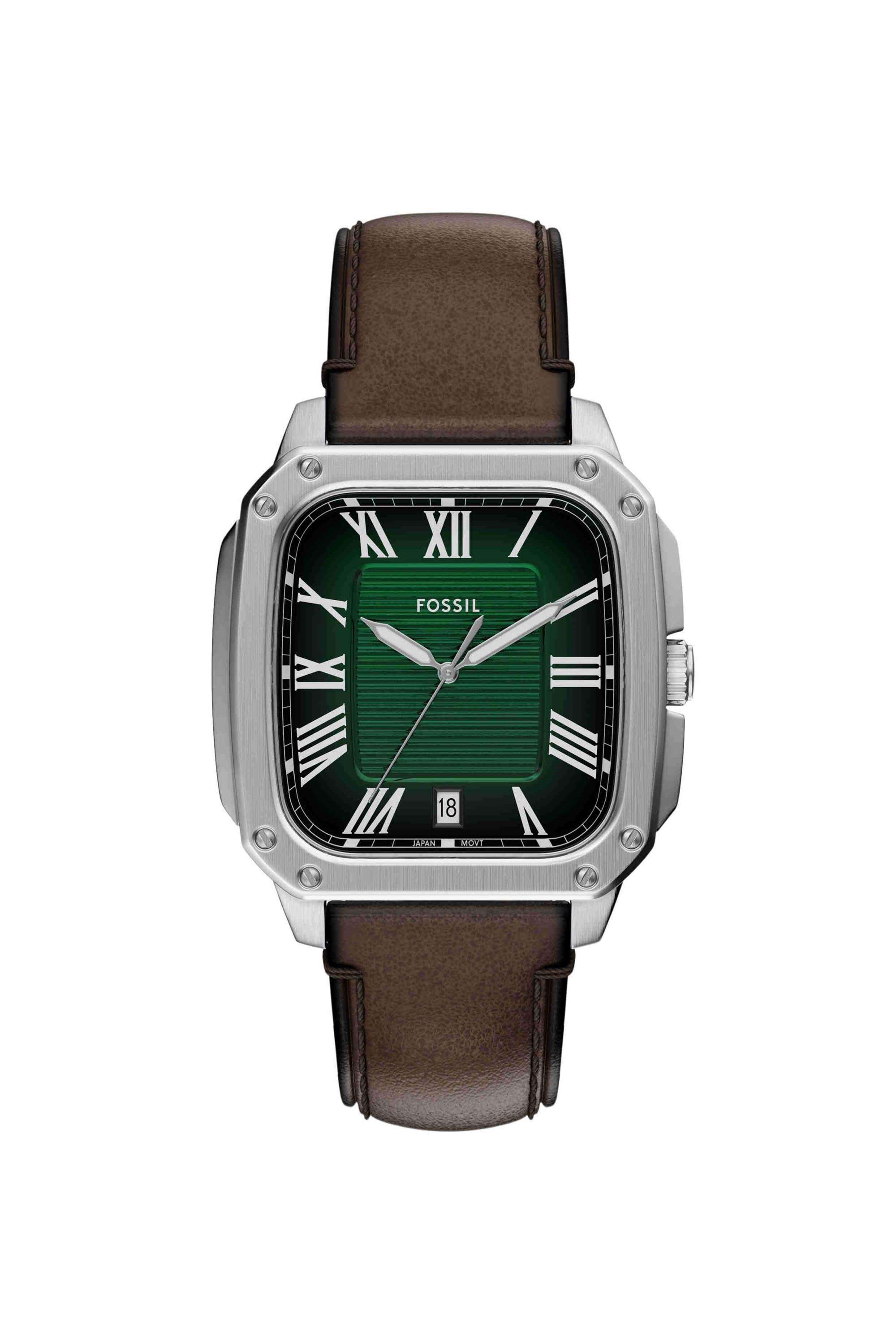 Crosby-42-mm-Green-Dial-Leather-Analogue-Watch-For-Men---FS6150