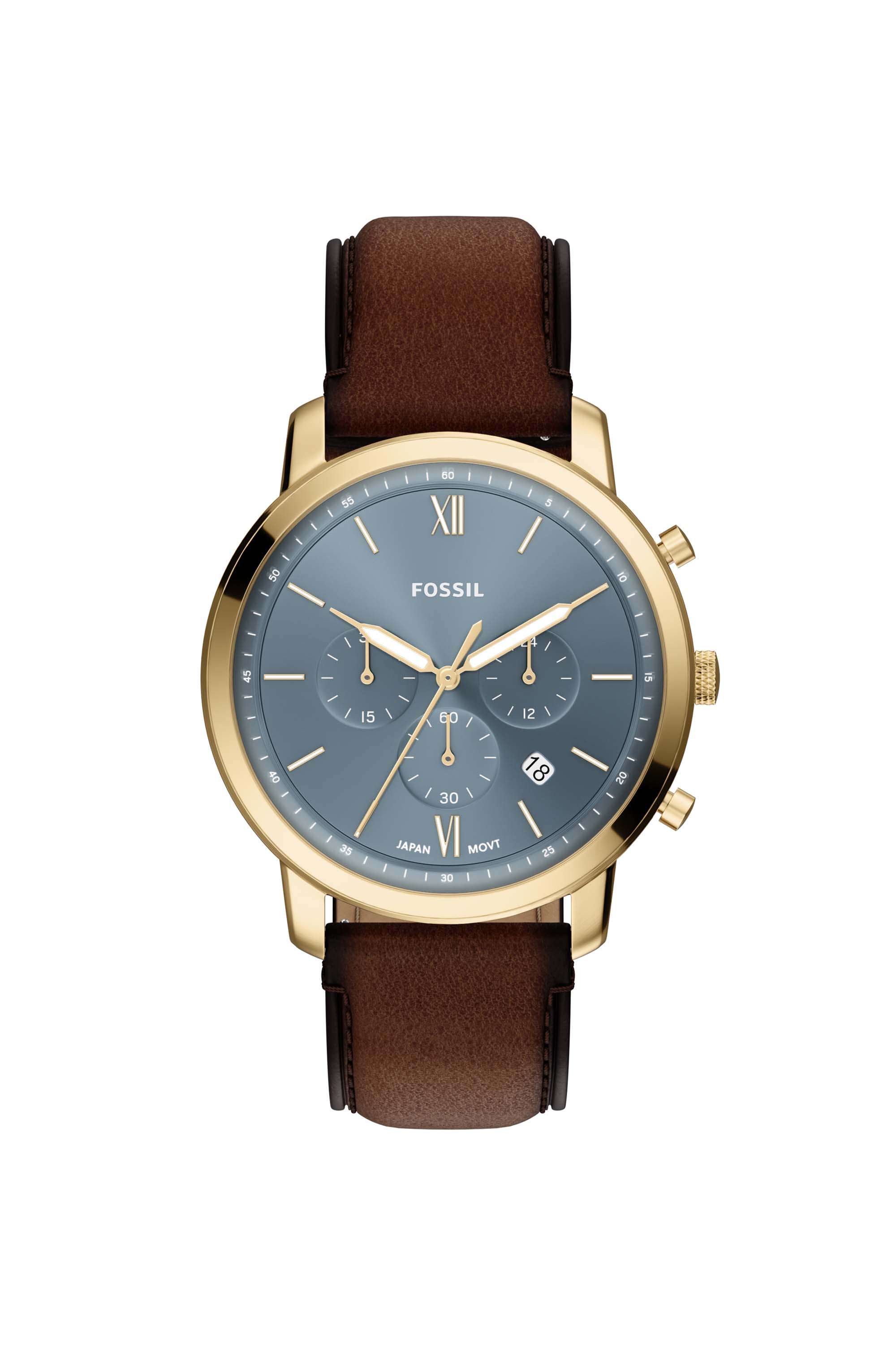 Neutra-44-mm-Blue-Dial-Leather-Chronograph-Watch-For-Men---FS6162