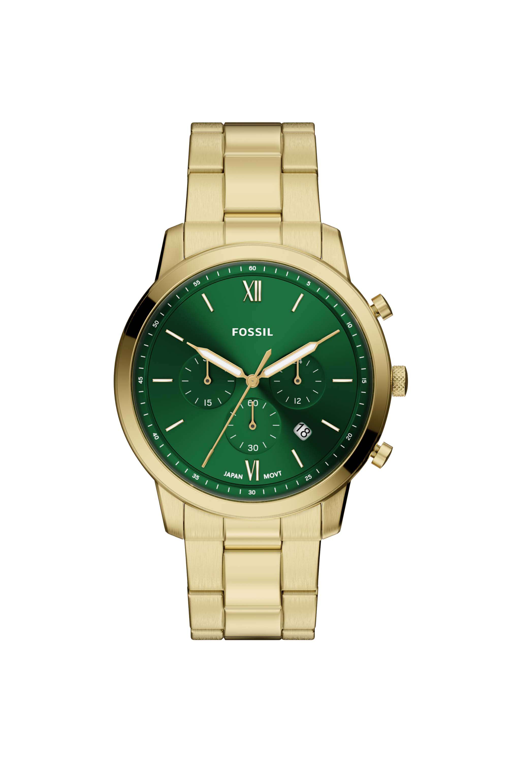 Neutra-44-mm-Green-Dial-Stainless-Steel-Chronograph-Watch-For-Men---FS6164
