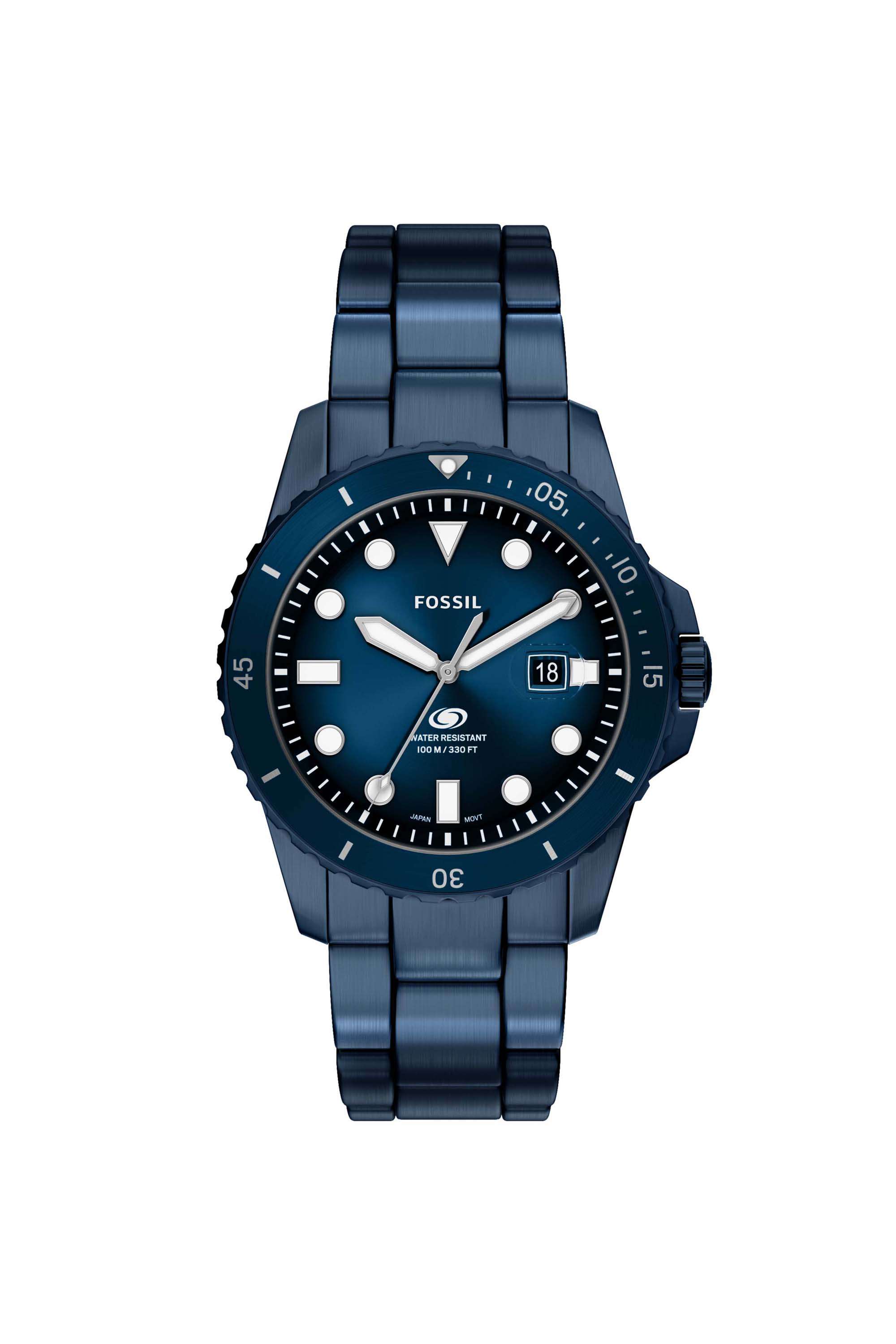Blue-42-mm-Blue-Dial-Stainless-Steel-Analogue-Watch-For-Men---FS6166