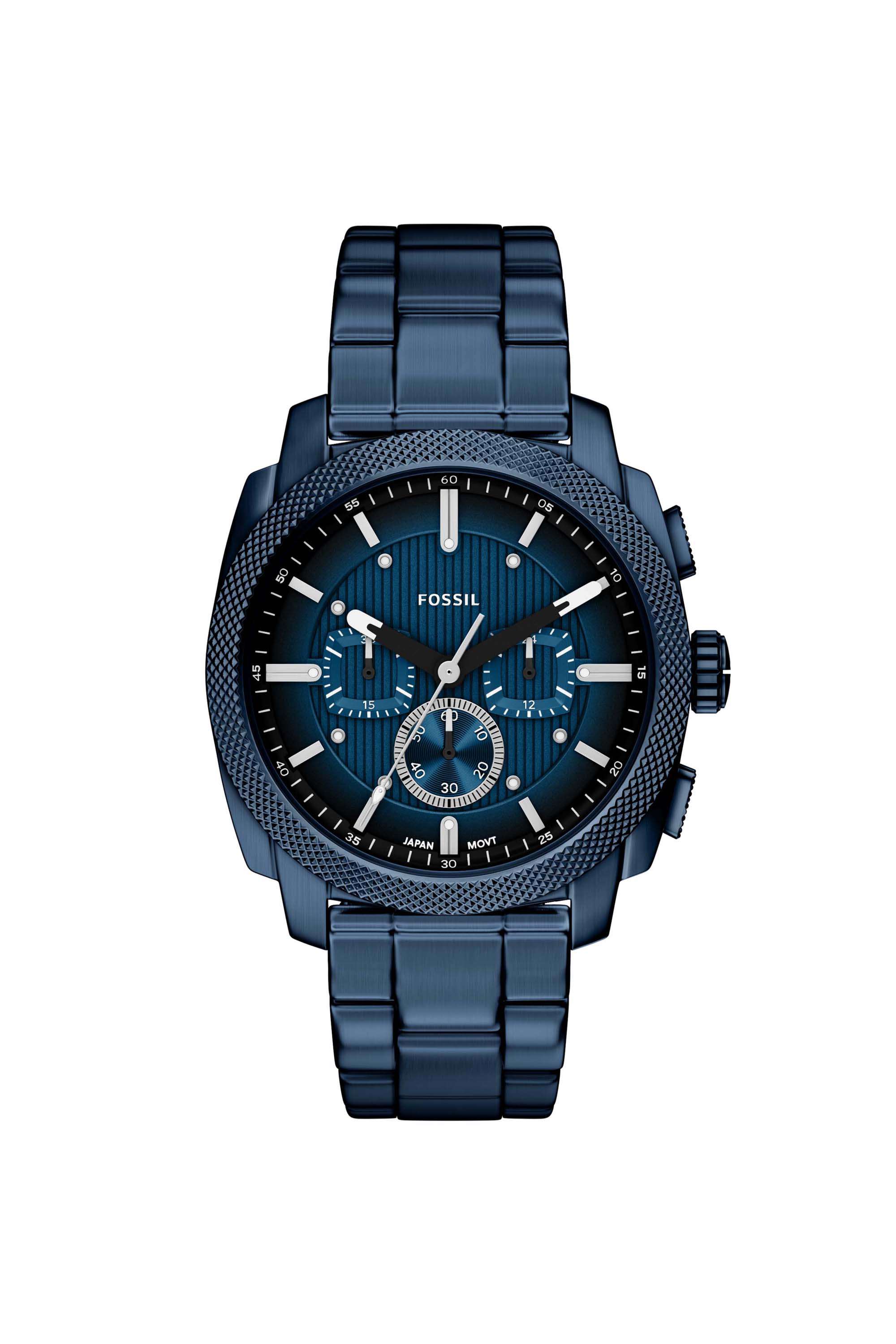 Machine-44-mm-Blue-Dial-Stainless-Steel-Chronograph-Watch-For-Men---FS6167