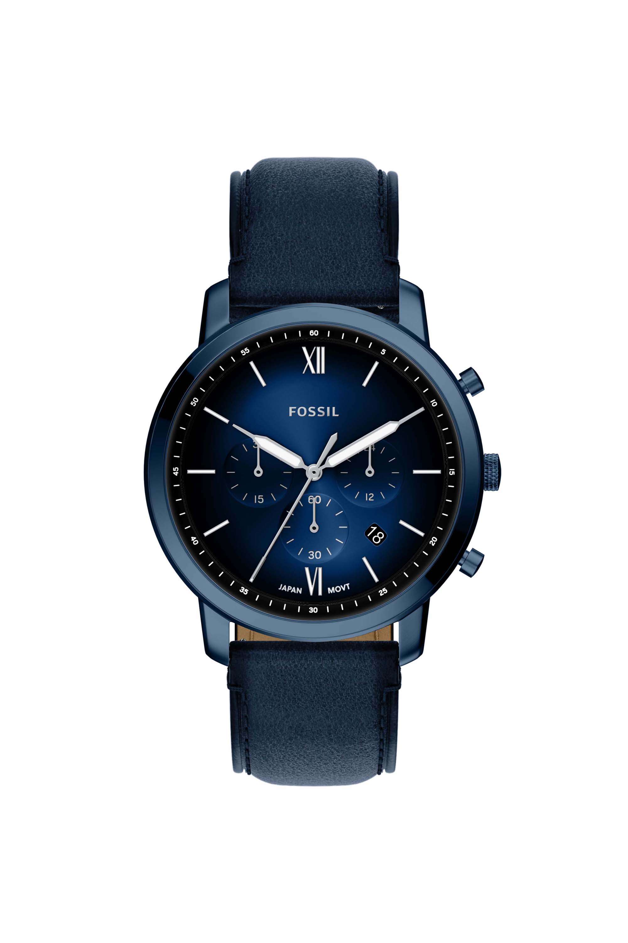 Neutra-44-mm-Blue-Dial-Leather-Chronograph-Watch-For-Men---FS6168