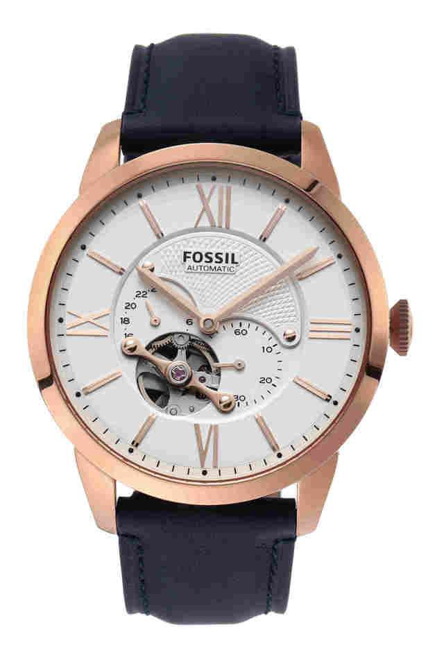 Mens-44-mm-Townsman-Auto-White-Dial-Leather-Analog-Watch---ME3171I