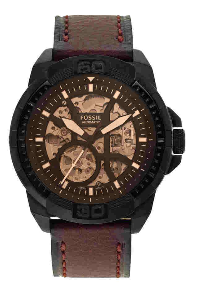 Mens-44-mm-Bronson-Black-Dial-Leather-Analog-Watch---ME3219