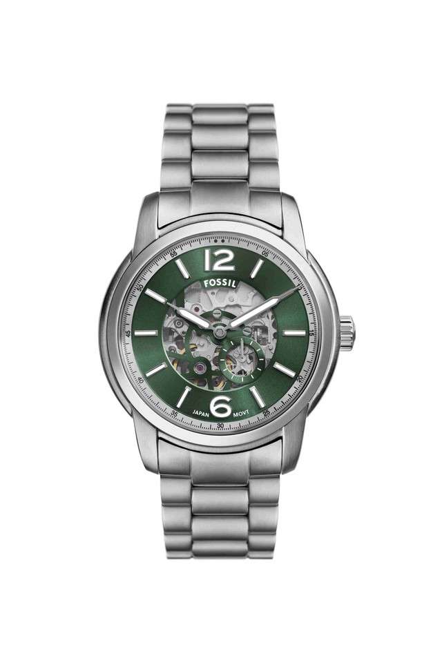 Fossil-Heritage-43-mm-Green-Dial-Stainless-Steel-Analogue-Watch-for-Men---ME3262