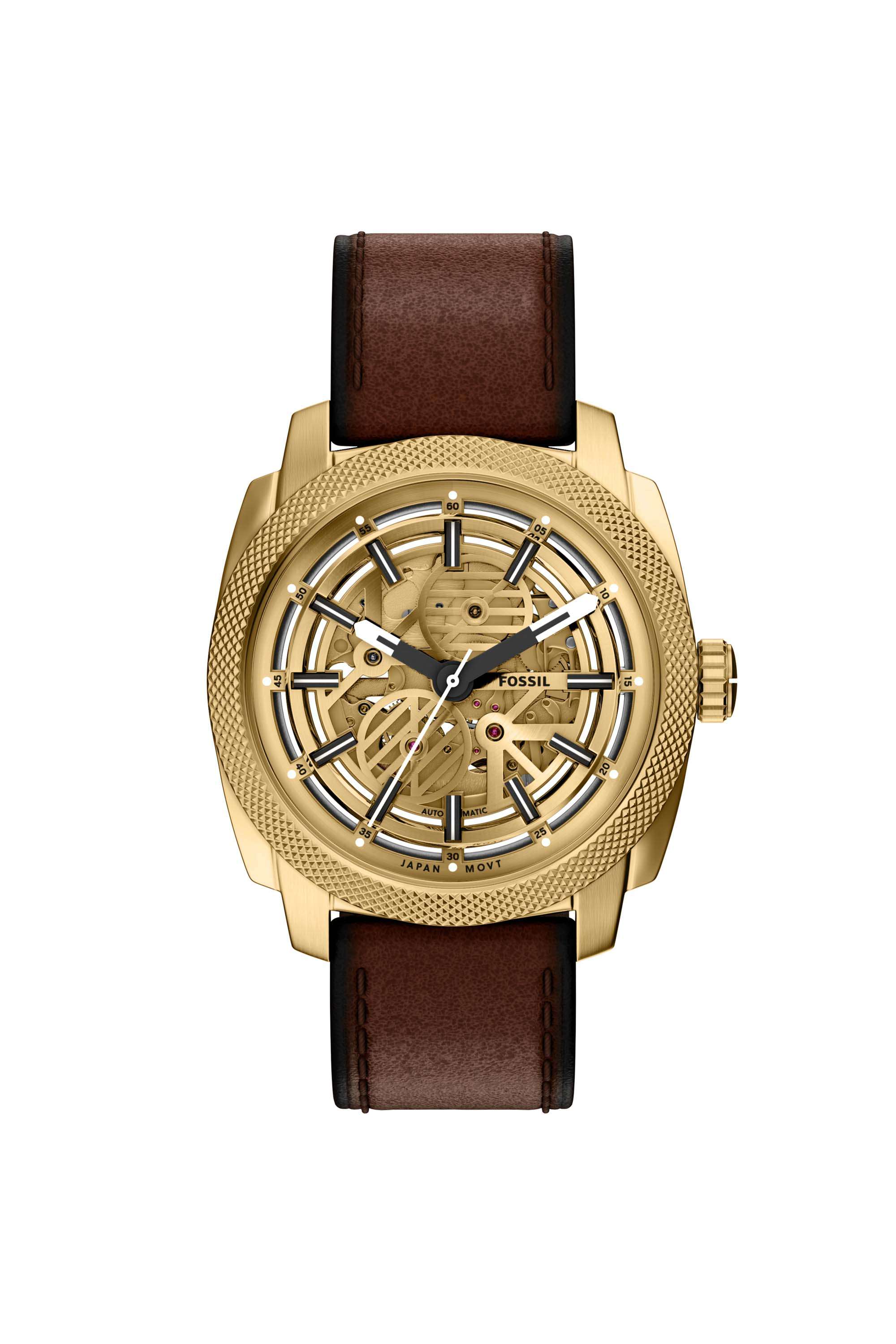 Machine-45-mm-Gold-Dial-Leather-Analogue-Watch-For-Men---ME3278