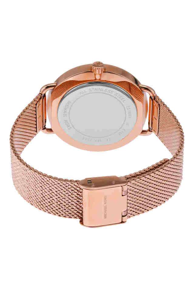 Womens-Portia-Rose-Gold-Dial-Stainless-Steel-Analogue-Watch---MK3845
