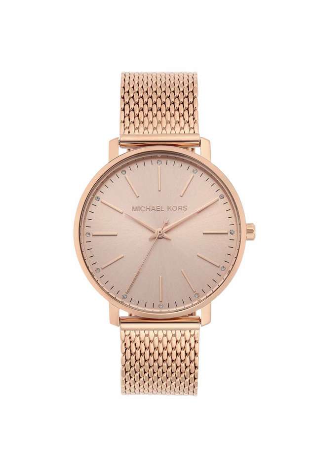 Womens-Pyper-Rose-Gold-Dial-Stainless-Steel-Analogue-Watch---MK4340
