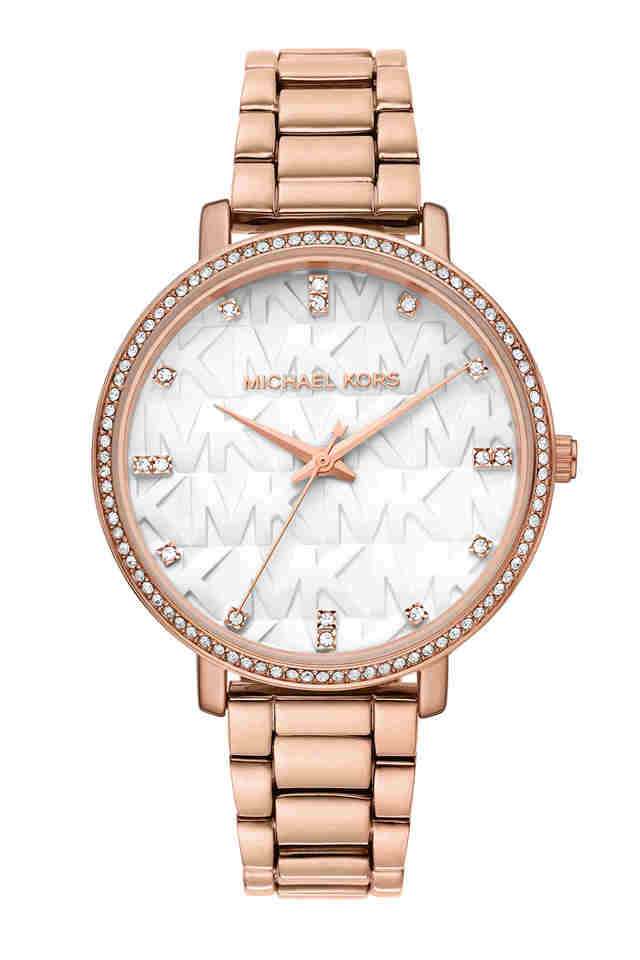 Womens-39-mm-Pyper-White-Dial-Stainless-Steel-Analog-Watch---MK4594I