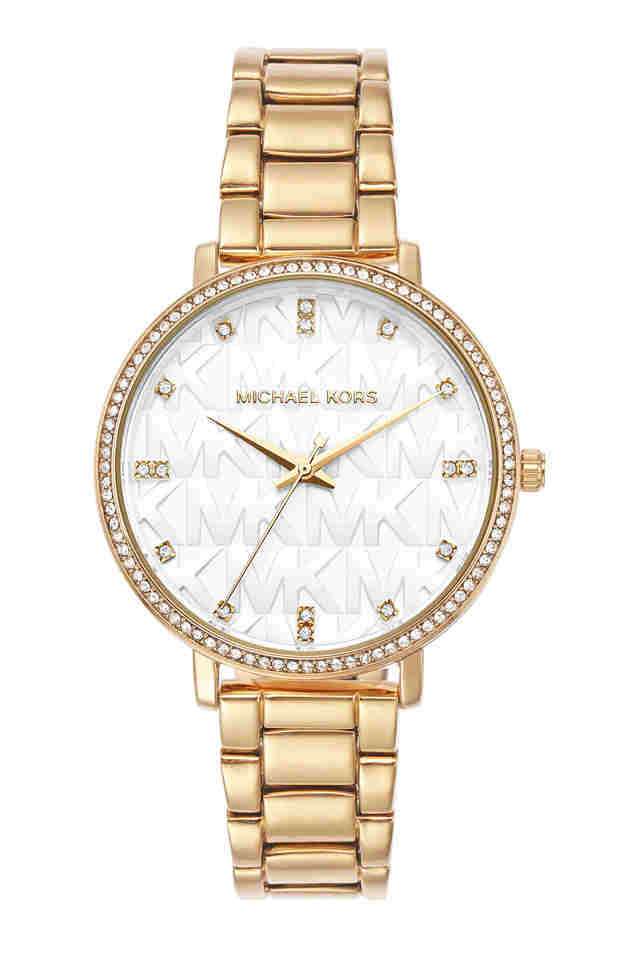Womens-38-mm-Pyper-White-Dial-Metal-Analog-Watch---MK4666