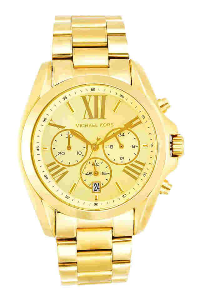 Womens-Bradshaw-Gold-Dial-Stainless-Steel-Chronograph-Watch---MK5605