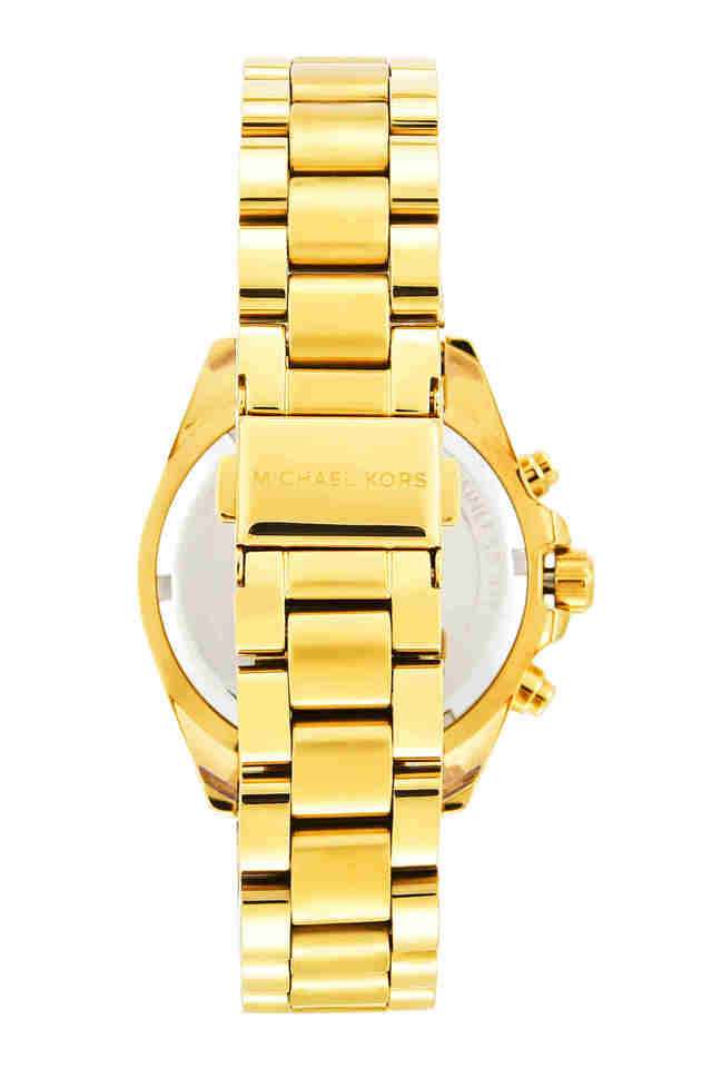 Womens-36-mm-Mini-Bradshaw-Gold-Dial-Stainless-Steel-Chronograph-Watch---MK5798