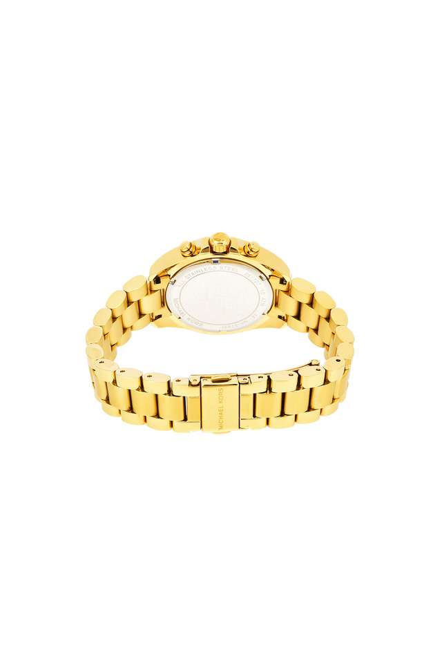 Womens-Mini-Bradshaw-Gold-Dial-Stainless-Steel-Chronograph-Watch---MK5798