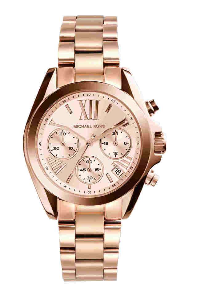 Womens-36-mm-Mini-Bradshaw-Rose-Gold-Dial-Stainless-Steel-Chronograph-Watch---MK5799