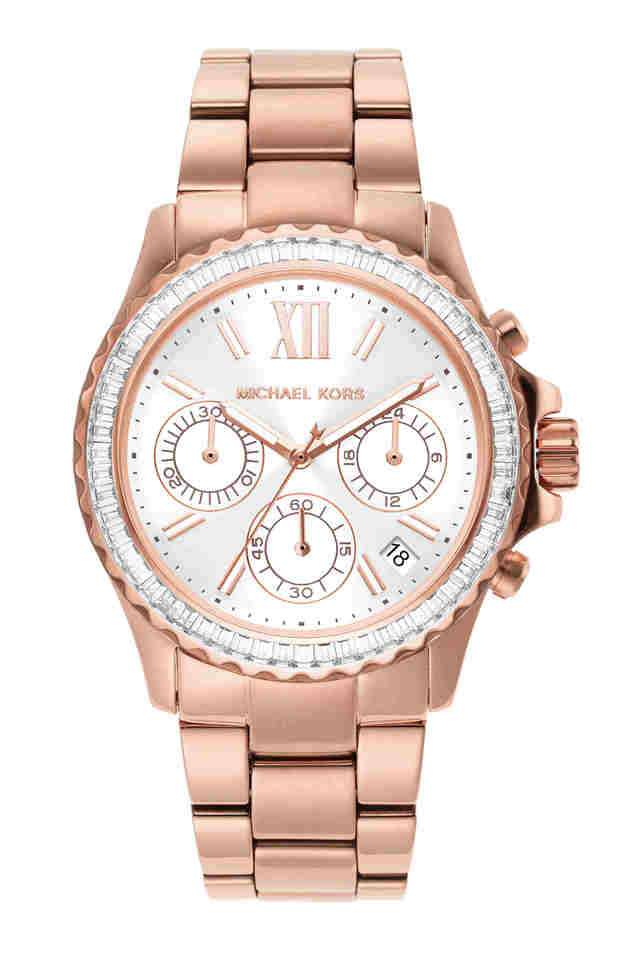 Womens-36-mm-Everest-White-Dial-Stainless-Steel-Chronograph-Watch---MK7213