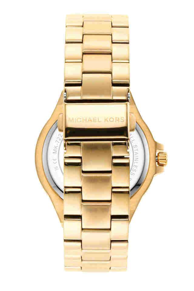 Womens-37-mm-Lennox-Gold-Dial-Stainless-Steel-Analog-Watch---MK7229