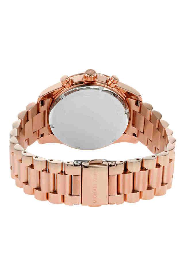 Womens-Lexington-Pink-Dial-Stainless-Steel-Chronograph-Watch---MK7242I