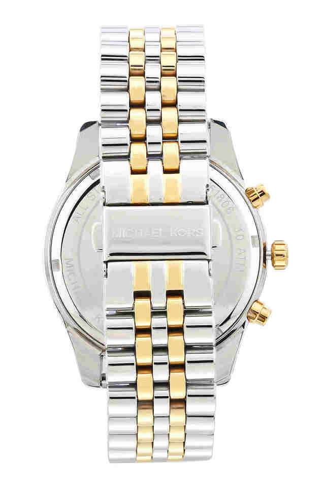 Mens-45-mm-Lexington-Silver-Dial-Stainless-Steel-Chronograph-Watch---MK8344