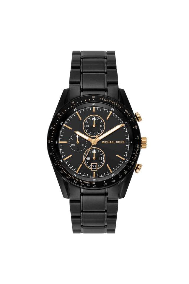Accelerator-42-mm-Black-Dial-Stainless-Steel-Chronograph-Watch-For-Men---MK9113