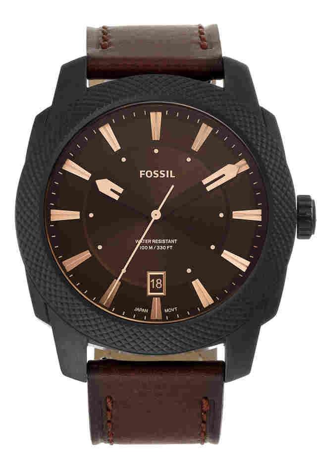 Machine-49-mm-Black-Dial-Leather-Analog-Watch-for-Men---FS5972I