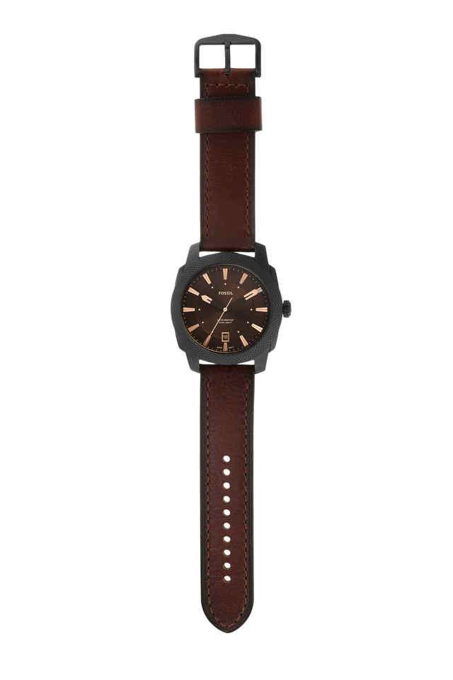 Machine-49-mm-Black-Dial-Leather-Analog-Watch-for-Men---FS5972I