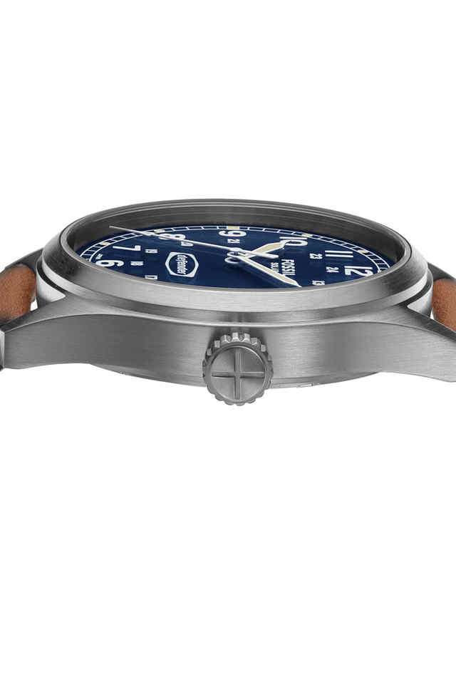 Buy Fossil NoColour Defender 40 mm Blue Dial Leather Analog Watch