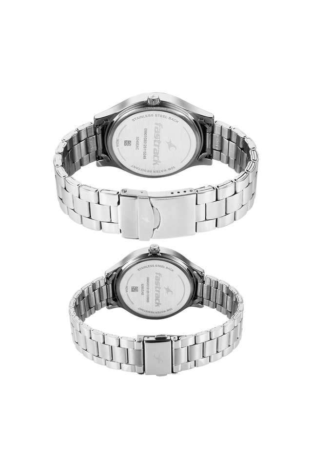 Mixmatched-4.0-Quartz-52.5-mm-Blue-Dial-Stainless-Steel-Analogue-Couple-Wrist-Watch---32406285SM01