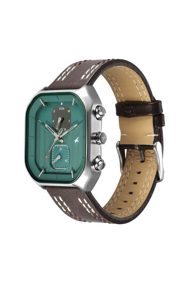Fleek-I-38-x-45.5-x-11.3-mm-Green-Dial-Leather-Analogue-Watch-For-Men---3270SL03