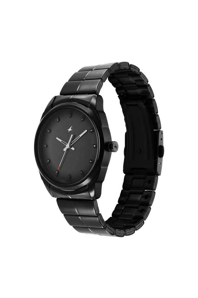 Metallica-40.7-x-47.7-x-9.80-mm-Black-Dial-Stainless-Steel-Analogue-Watch-for-Men
