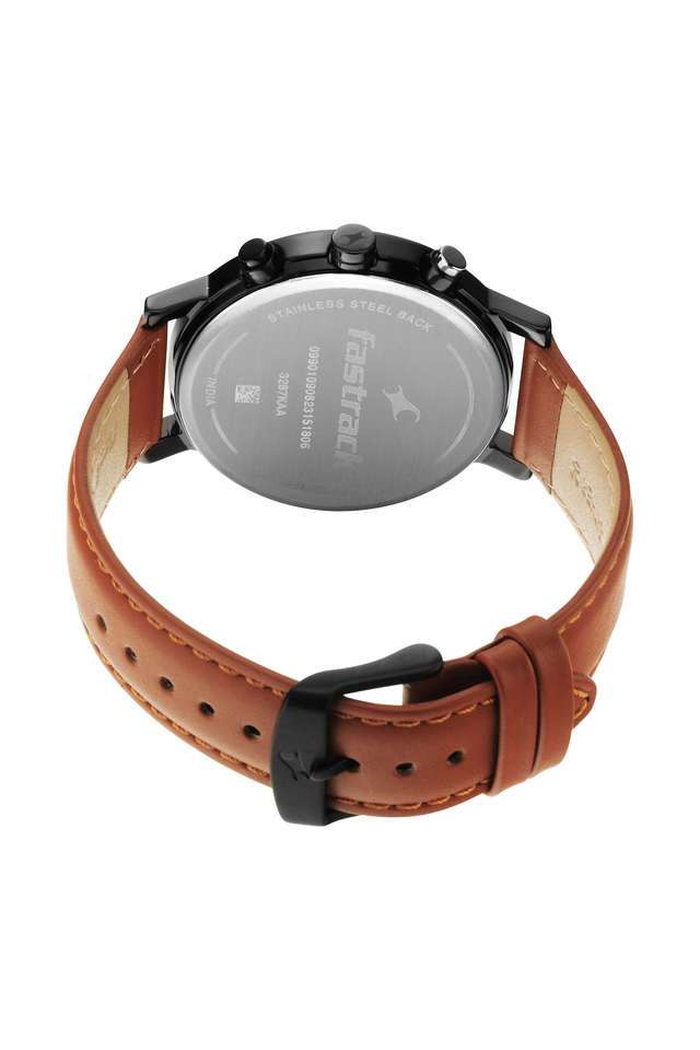 Tick-Tock-3.0-43-x-49.7-x-10-mm-Black-Dial-Leather-Analogue-Watch-For-Men---3287KL01