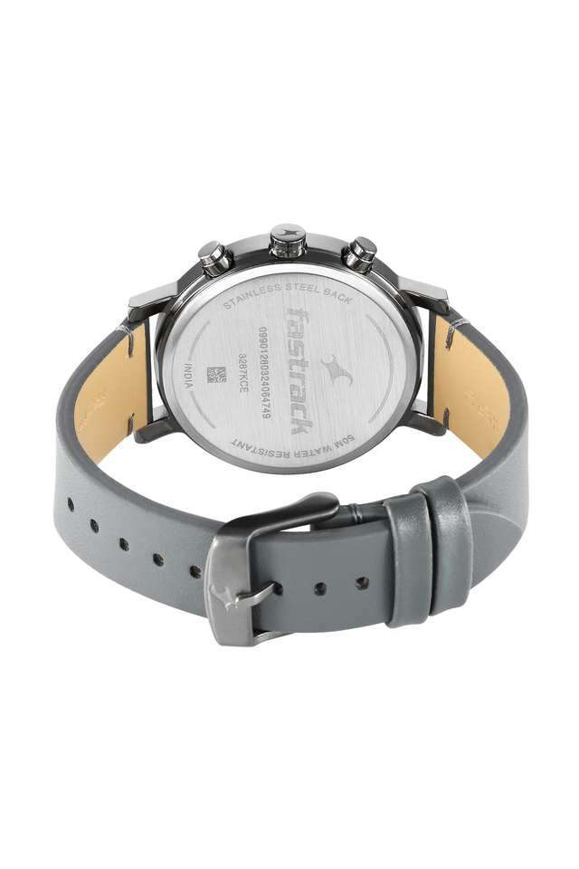 Tik-Tock-4-49.7-mm-Grey-Dial-Leather-Strap-Analogue-Watch-For-Men---3287KL05