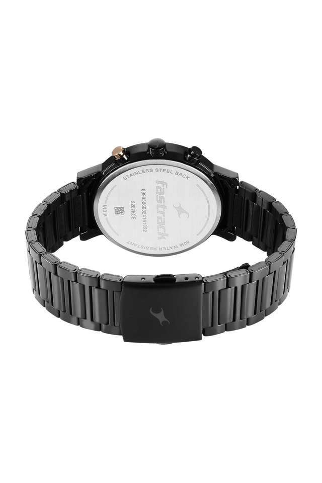 Tik-Tock-4-49.7-mm-Black-Dial-Stainless-Steel-Strap-Analogue-Watch-For-Men---3287KM06