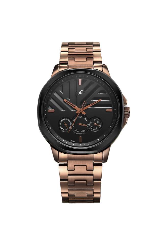 Fleek-II-50.6-mm-Black-Stainless-Steel-Analogue-Watch-For-Men---3303KM02