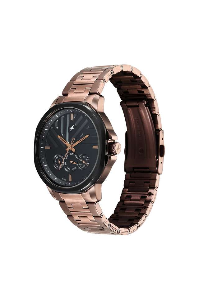 Fleek-II-50.6-mm-Black-Stainless-Steel-Analogue-Watch-For-Men---3303KM02
