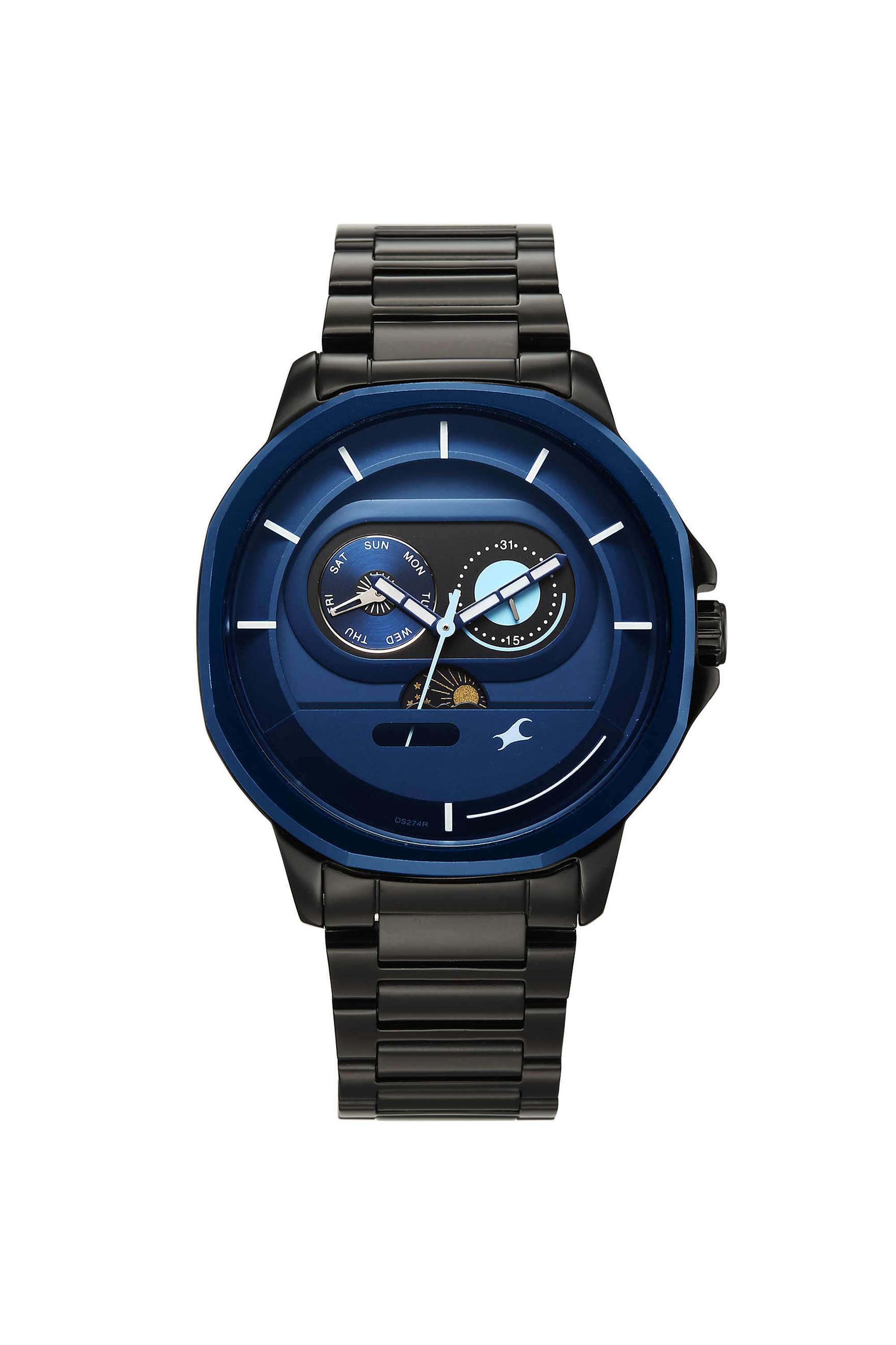 Street-Opulence-50.6-mm-Blue-Dial-Stainless-Steel-Analogue-Watch-For-Boys---3303KM07