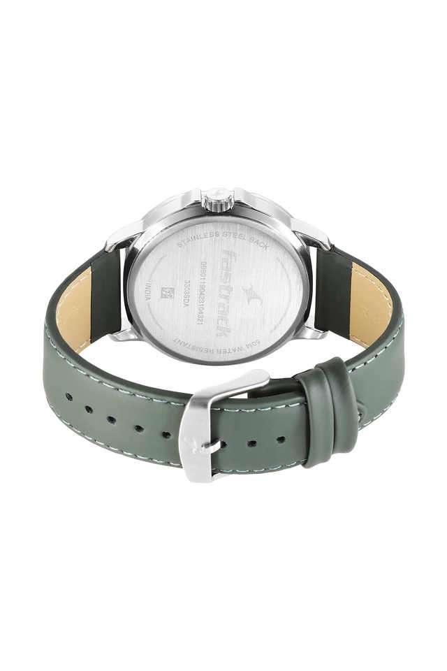 Exuberant-2.0-44.90-x-50.60-x-10.60-mm-Silver-White-Dial-Leather-Analog-Watch-for-Men